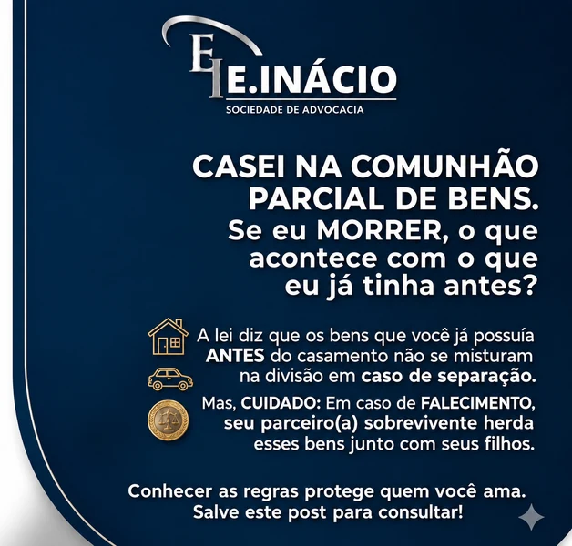 Publicação sobre comunhão parcial de bens e herança